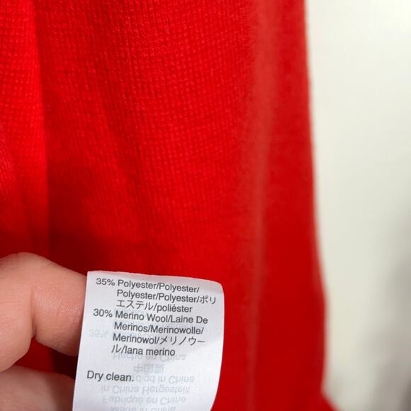 J. CREW Sophie Open Front Sweater Blazer Merino Wool Red {101} - Picture 6 of 6